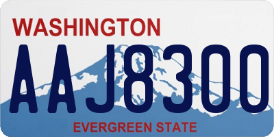 WA license plate AAJ8300