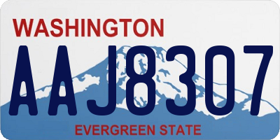 WA license plate AAJ8307