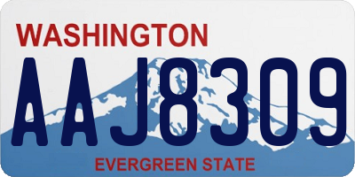 WA license plate AAJ8309