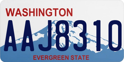 WA license plate AAJ8310