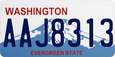 WA license plate AAJ8313
