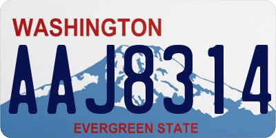 WA license plate AAJ8314