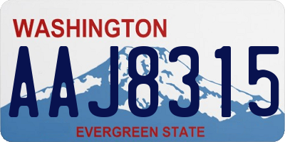 WA license plate AAJ8315