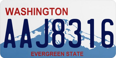 WA license plate AAJ8316