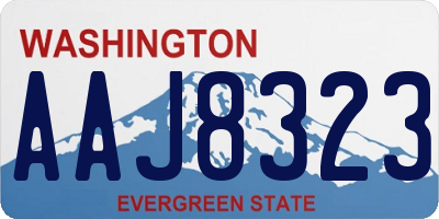 WA license plate AAJ8323