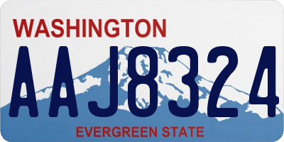 WA license plate AAJ8324