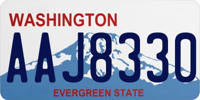 WA license plate AAJ8330