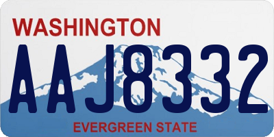 WA license plate AAJ8332