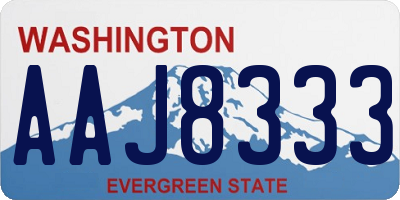 WA license plate AAJ8333
