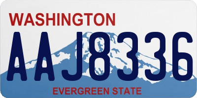 WA license plate AAJ8336