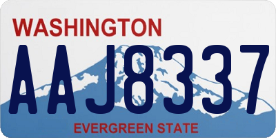 WA license plate AAJ8337