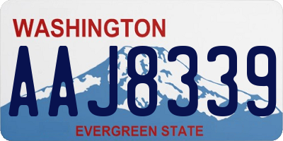 WA license plate AAJ8339