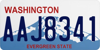 WA license plate AAJ8341