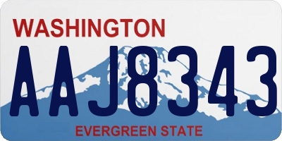 WA license plate AAJ8343