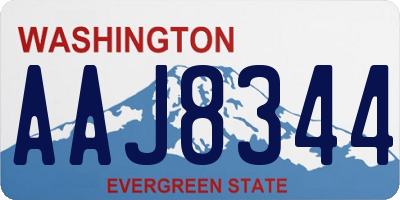 WA license plate AAJ8344