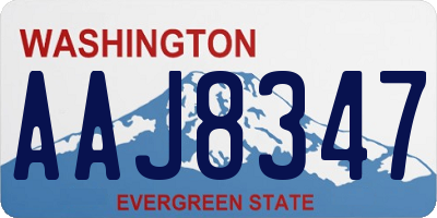 WA license plate AAJ8347