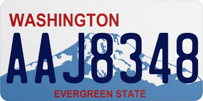 WA license plate AAJ8348