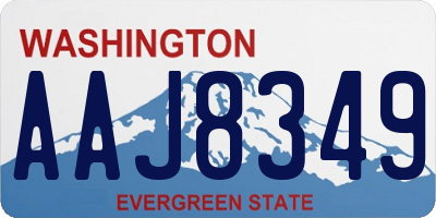 WA license plate AAJ8349