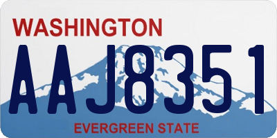 WA license plate AAJ8351