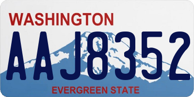 WA license plate AAJ8352