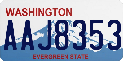 WA license plate AAJ8353