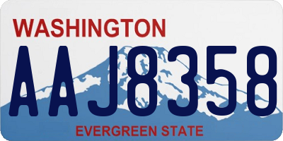 WA license plate AAJ8358