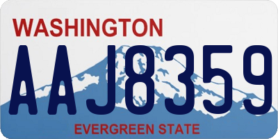 WA license plate AAJ8359