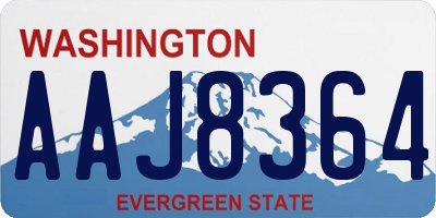 WA license plate AAJ8364