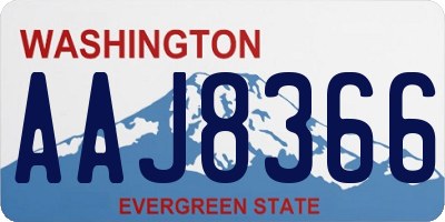 WA license plate AAJ8366