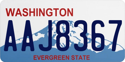 WA license plate AAJ8367