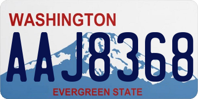 WA license plate AAJ8368