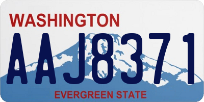 WA license plate AAJ8371