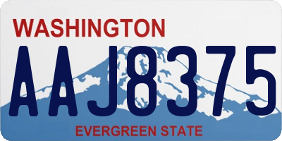 WA license plate AAJ8375