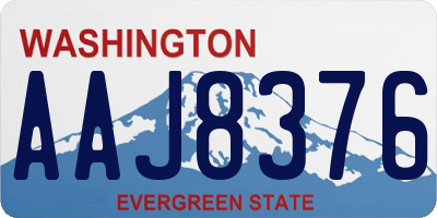 WA license plate AAJ8376