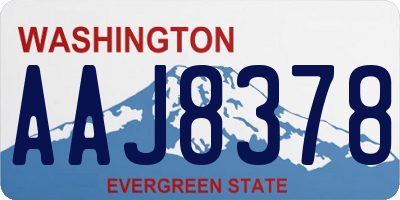 WA license plate AAJ8378