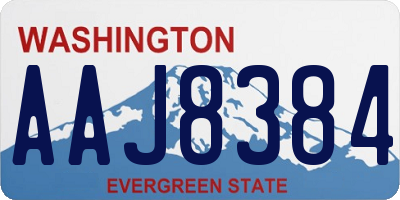 WA license plate AAJ8384