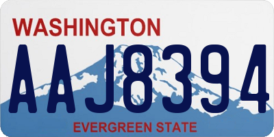 WA license plate AAJ8394