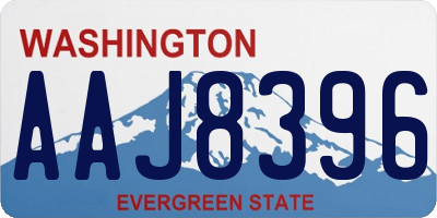 WA license plate AAJ8396