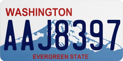 WA license plate AAJ8397
