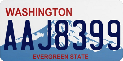 WA license plate AAJ8399