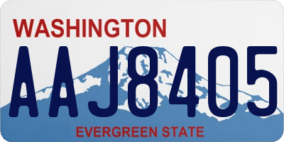 WA license plate AAJ8405