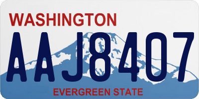 WA license plate AAJ8407