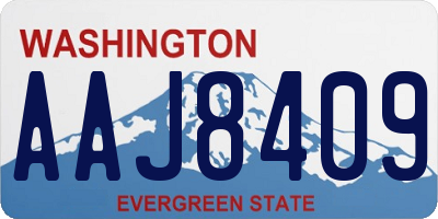 WA license plate AAJ8409