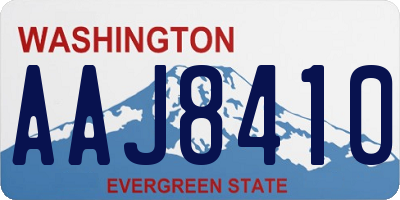 WA license plate AAJ8410