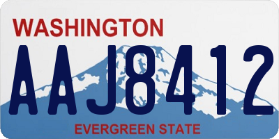 WA license plate AAJ8412