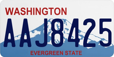 WA license plate AAJ8425
