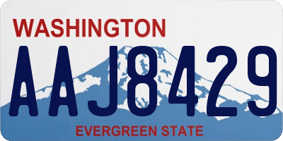 WA license plate AAJ8429