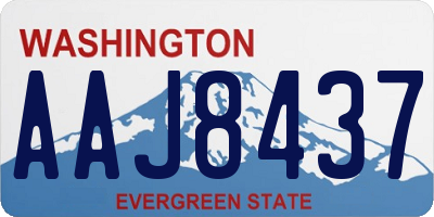 WA license plate AAJ8437