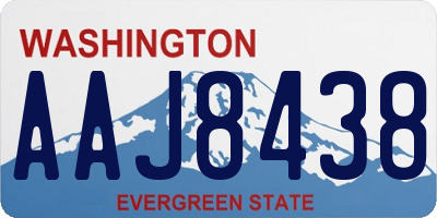 WA license plate AAJ8438