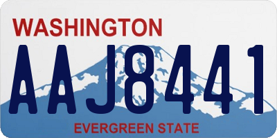 WA license plate AAJ8441